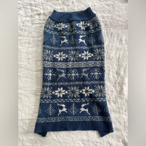 Large Navy Blue Christmas Dog Sweater